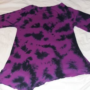 Calvin Klein Asymmetrical Hem‎ Tie Dyed Shirt Med